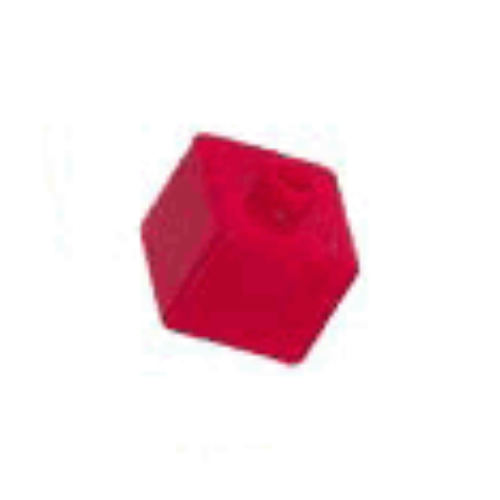 Lego Pen Bead, Square / Red