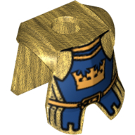 Lego Minifig Neckwear Armor Breastplate with Leg Protection, Fantasy Era Crown King Print