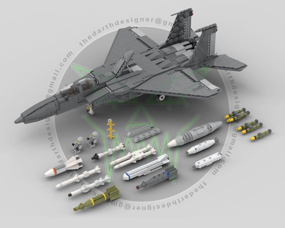 Lego F-15 E Strike Eagle | 1:33 Minifigure Scale