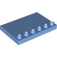 Lego Duplo Plate Special 4 x 6 with Studs on Edge / Medium Blue