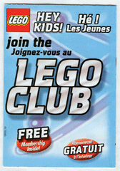 Lego 2002 Insert - LEGO Club - US/Canadian Sky Blue Version (4170585)