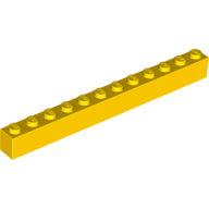 Lego Brick 1 x 12 / Yellow
