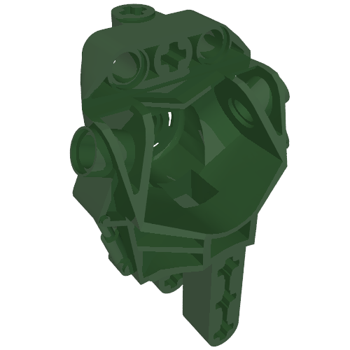 Lego Large Figure Skeletal, Torso (Toa Metru) / Dark Green