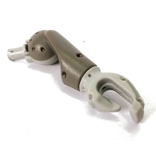 Lego Large Figure Limb, Arm, Lower Section with Light Gray Hand (Jens) / Dark Gray