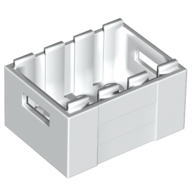 Lego Box / Crate with Handholds 3 x 4 x 1 2/3 / White