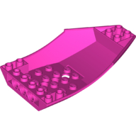Lego Brick Wedged, Curved Inverted 10 x 6 x 2 Cockpit / Dark Pink