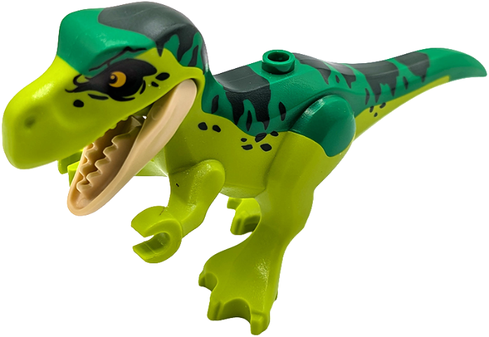 Lego Dinosaur Tyrannosaurus rex Young with Molded Green Back and Printed Dark Green Spots