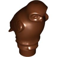 Lego Animal, Bird, Owl Large, Rounded Features / Reddish Brown