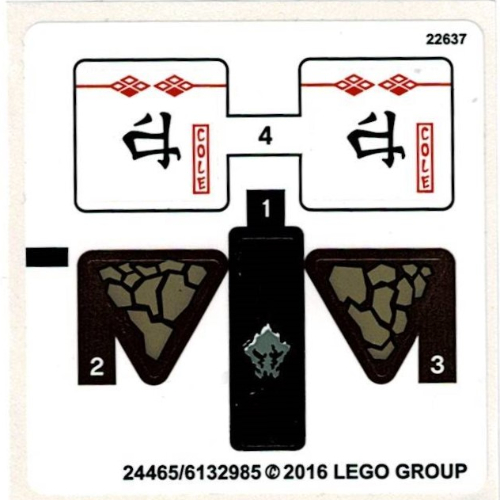 Lego Sticker Sheet for Set 70599-1 / [No Color/Any Color]