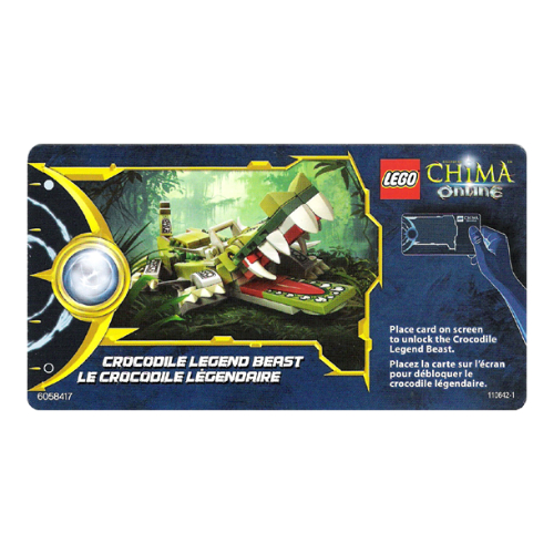 Lego Trading Card, Legends of Chima Online Card - Crocodile Legend Beast