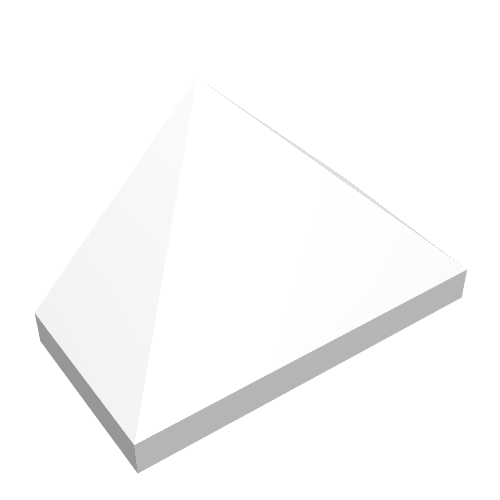 Lego Brick Sloped 45° 2 x 1 Triple Smooth / White