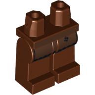 Lego Hips and Reddish Brown Legs with Dark Brown Apron Print / Reddish Brown