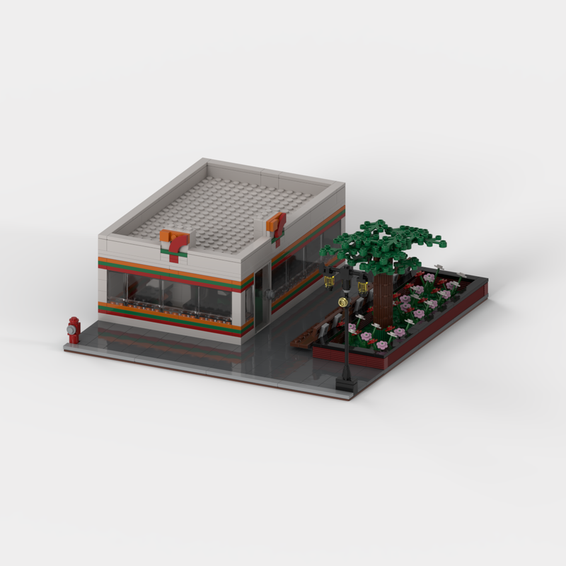 Lego 7-11 and Flower Bed Mini Modular
