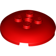 Lego Dish 4 x 4 with 4 Studs / Red