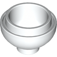 Lego Brick Round 2 x 2 Dome Bottom [Open Stud] / White