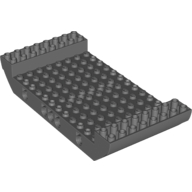 Lego Boat Hull Section, Large Middle 8 x 16 x 2 1/3 with 5 Holes / Dark Bluish Gray