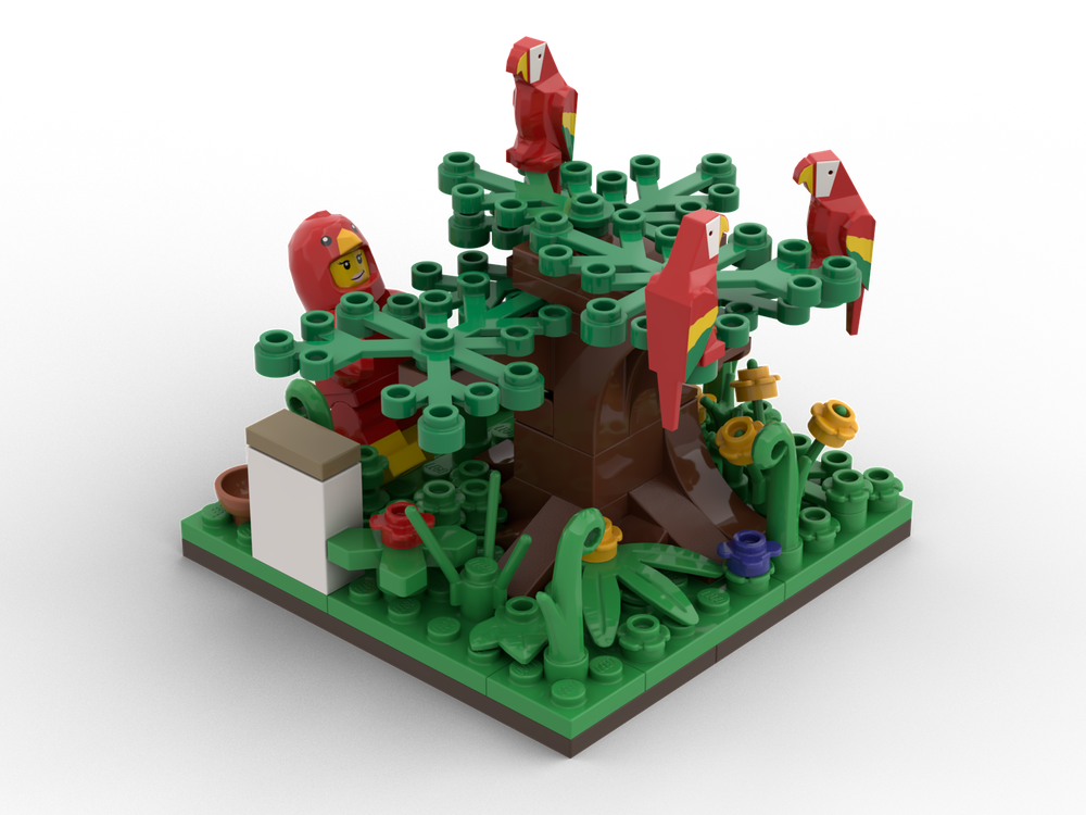 Lego Display Parrot Costum Woman