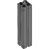 Lego Support 2 x 2 x 8 with Grooves, Smooth On All Sides, Top Peg / Dark Bluish Gray