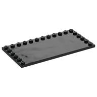 Lego Plate Special 6 x 12 with Studs on 3 Edges / Black