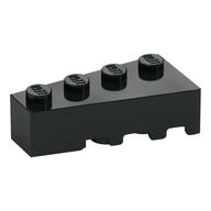Lego Brick Wedged, Angled 4 x 2 Left / Black