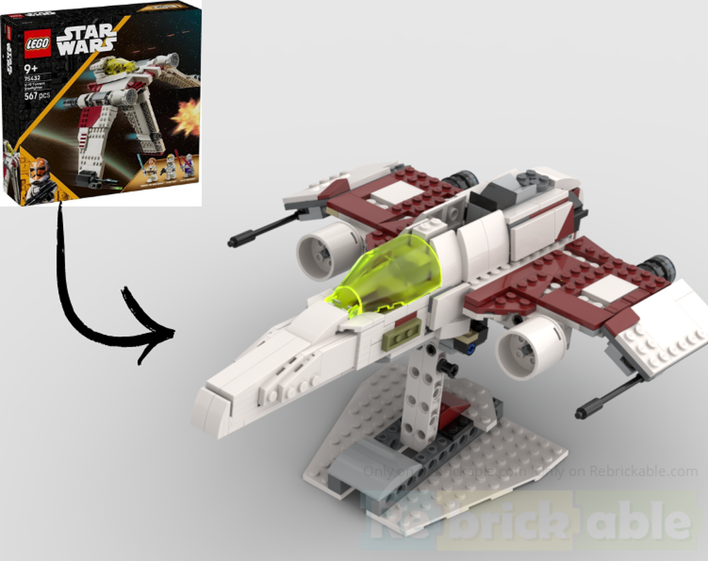 Lego 75432 E-wing and stand