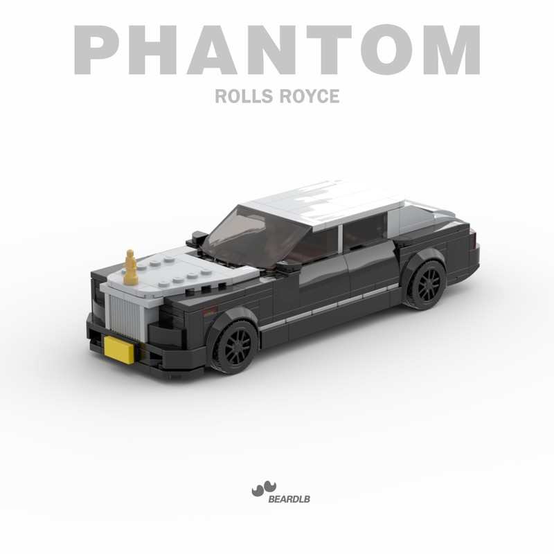 Lego Rolls-Royce-Phantom black 8wide speed champions