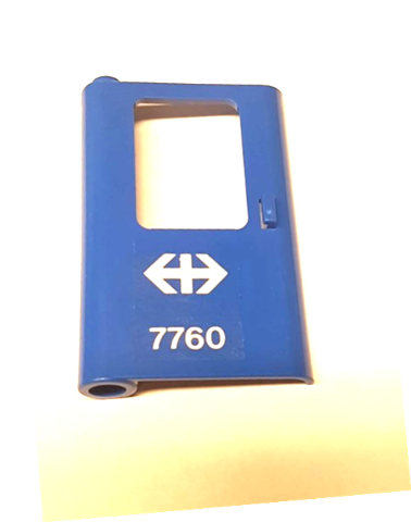 Lego Door 1 x 4 x 5 Train Left, Thin Support at Bottom with Swiss Federal Railways Train Logo and '7760' Pattern (Sticker) - Set 7760