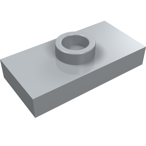 Lego Plate Special 1 x 2 with 1 Stud with Groove (Jumper) / Light Bluish Gray