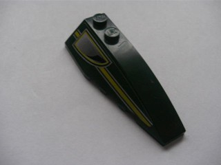 Lego Wedge 6 x 2 Right with Stripe and Air Outlet Pattern (Sticker) - Set 8138