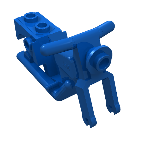Lego Vehicle Base, Motorcycle Chassis, Frame 3 x 6 x 3 / Blue