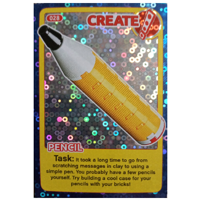 Lego Trading Card, Create the World Incredible Inventions - Pencil (foil) / [No Color/Any Color]
