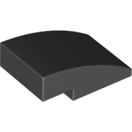 Lego Brick Curved 3 x 2 No Studs / Black
