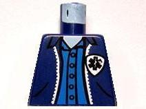 Lego Torso Spider-Man Jacket with EMT Star of Life Logo and Button Down Shirt Pattern / Dark Blue