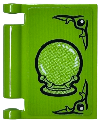 Lego Minifigure, Utensil Book Cover with Black Crystal Ball Pattern (Sticker) - Set 75969
