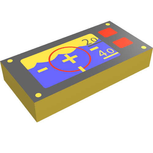 Lego Tile 1 x 2 with Underwater Navigation Print / Yellow