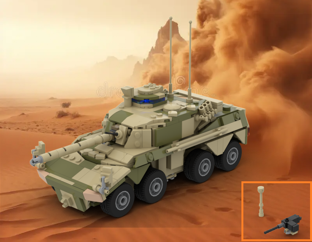 Lego Rooikat Tank (With Camoflauge)