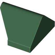Lego Brick Sloped 45° 2 x 1 Double / Inverted with Hollow Bottom / Dark Green