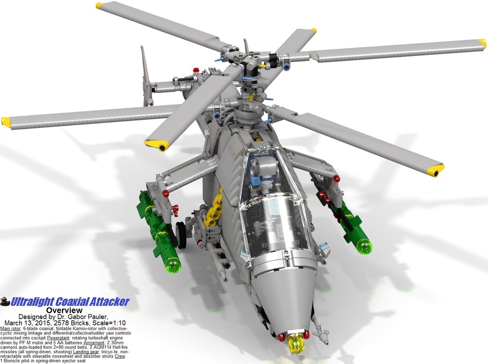 Lego Ultralight Coaxial Attacker Helicopter