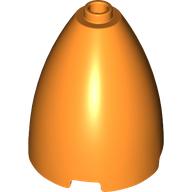 Lego Cone 3 x 3 x 3 (Elliptic Paraboloid) with Internal Axle Hole / Orange