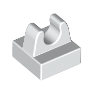 Lego Tile Special 1 x 1 with Clip with Rounded Tips / White