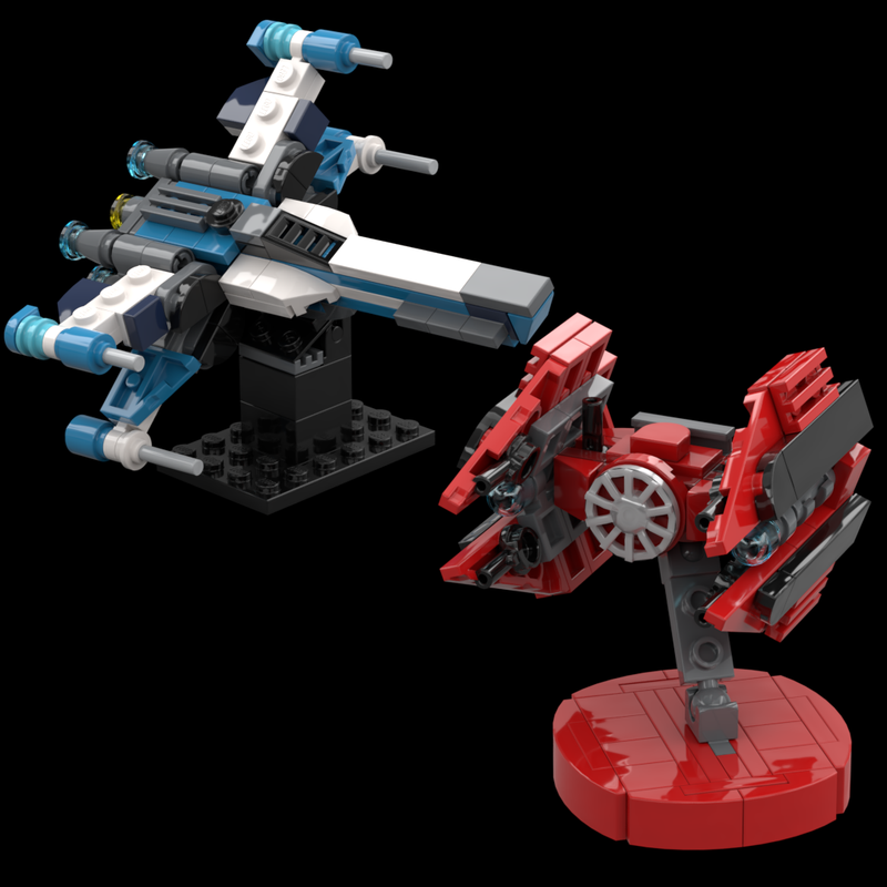Lego TIE Baron v T-85 X-Wing - Star Wars Resistance - 1 : 144 Scale - Mini Starfighter Bundle