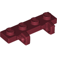Lego Hinge Plate 1 x 4 Locking Dual 1 Finger / Dark Red