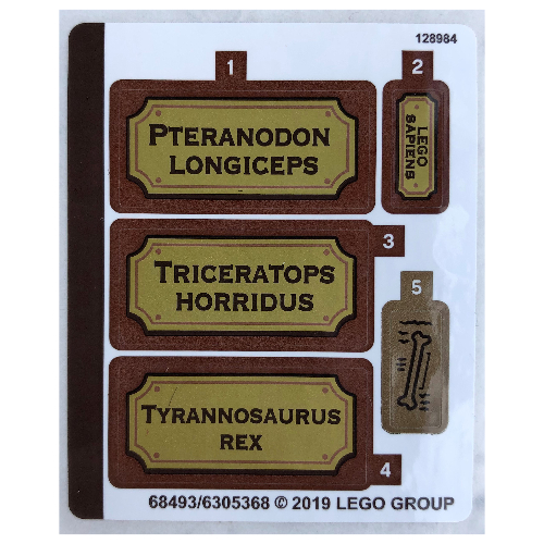 Lego Sticker Sheet for Set 21320-1 / [No Color/Any Color]