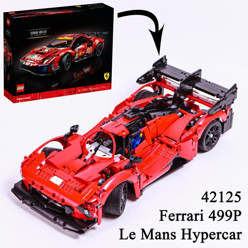 Lego Ferr ari 499P Hypercar (42125 Ferr ari 488 GTE c-model)