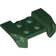 Lego Mudguard 2 x 4 with Molded Headlights / Dark Green