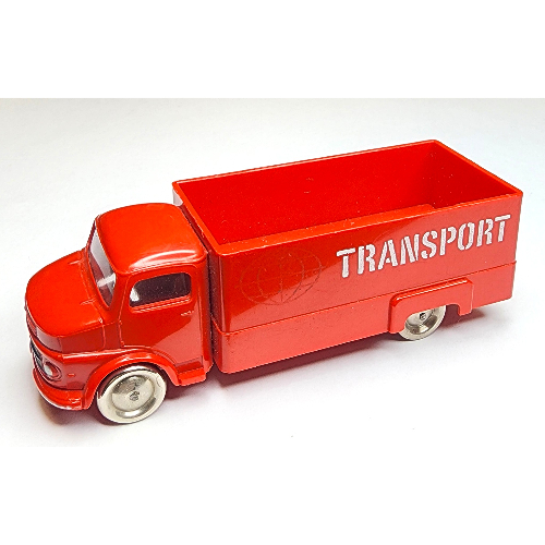 Lego HO Scale Mercedes Box Truck with 'TRANSPORT' Print / Blue