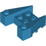 Lego Brick Wedged 3 x 4 [Stud Notches] / Dark Azure