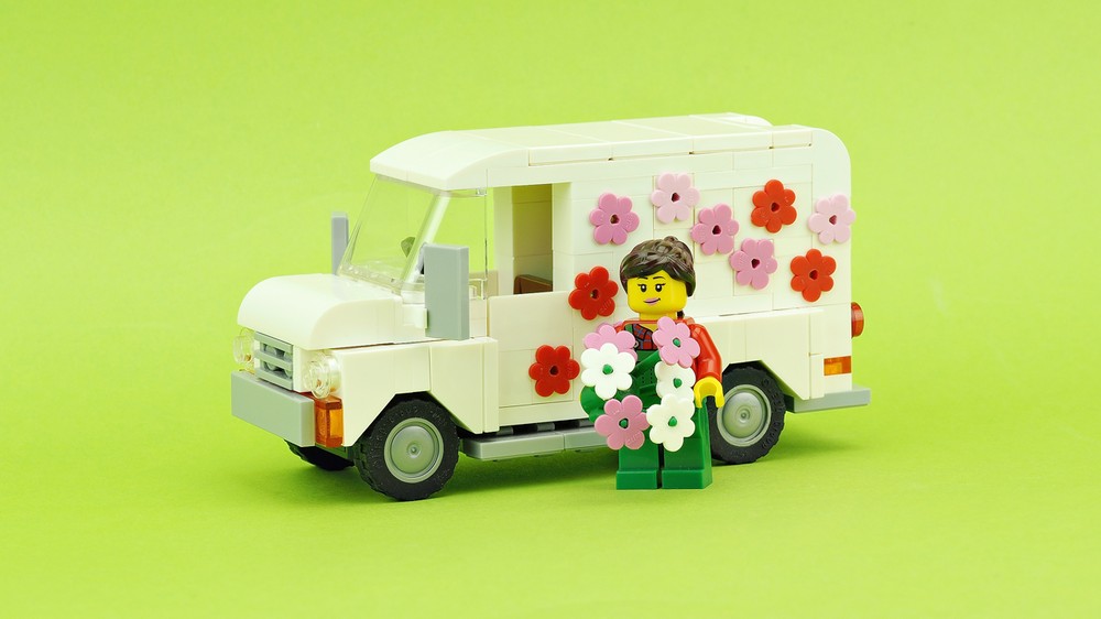 Lego Flowers delivery van