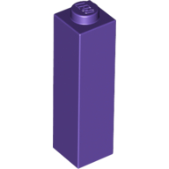Lego Brick 1 x 1 x 3 / Dark Purple