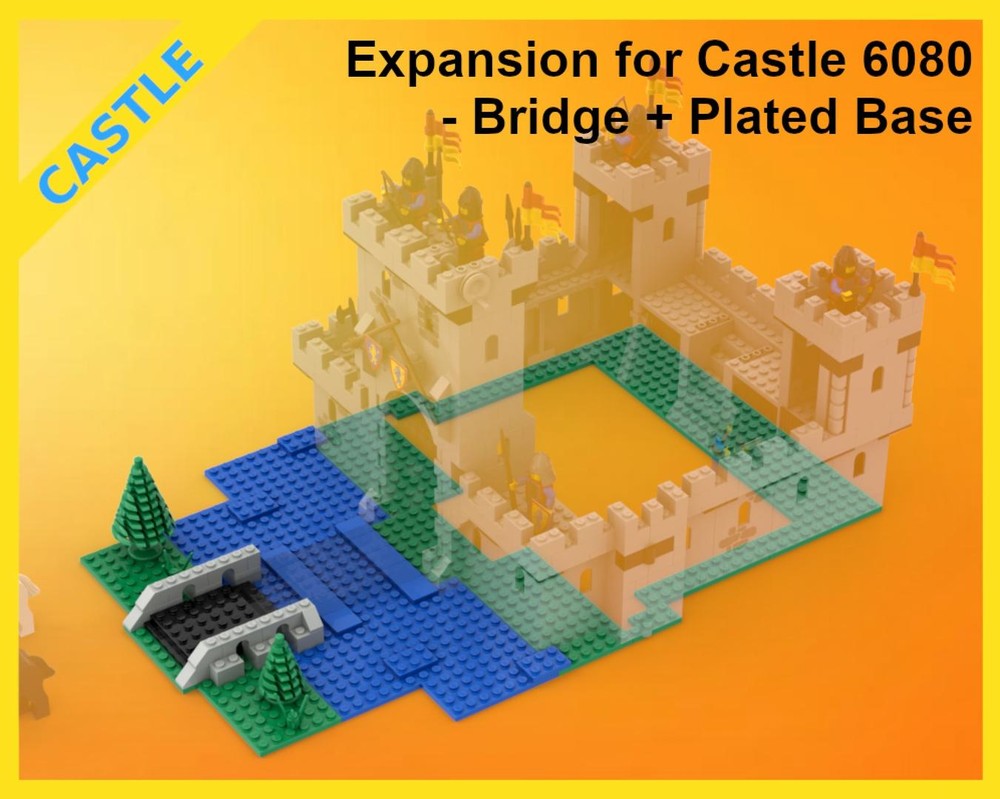 Lego Classic Castle Expansion - 6080 - Bridge + Plated Base